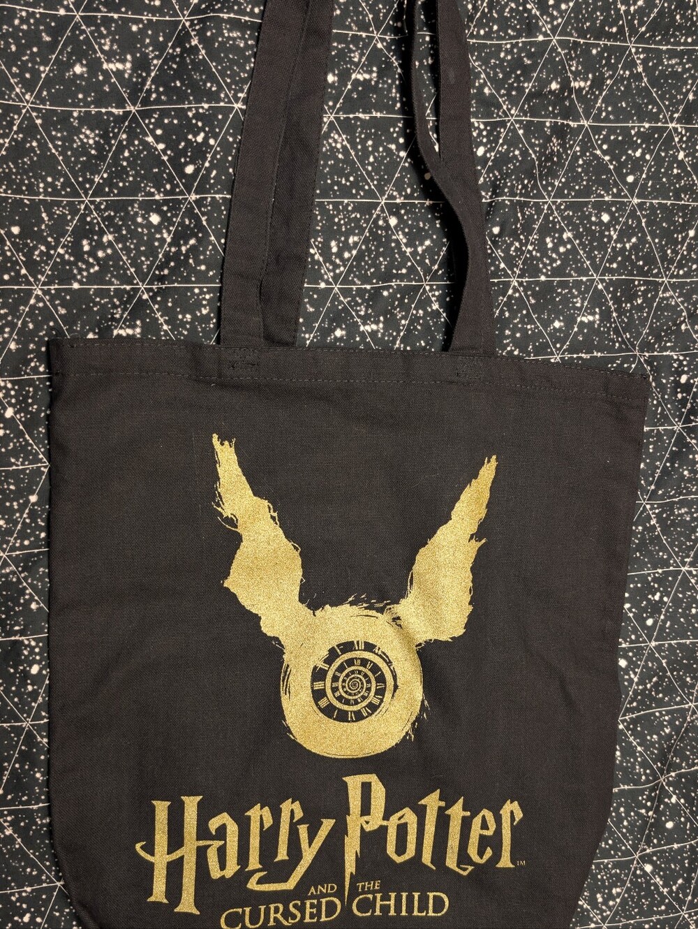 Harry Potter Cursed Child Black and Gold Tote